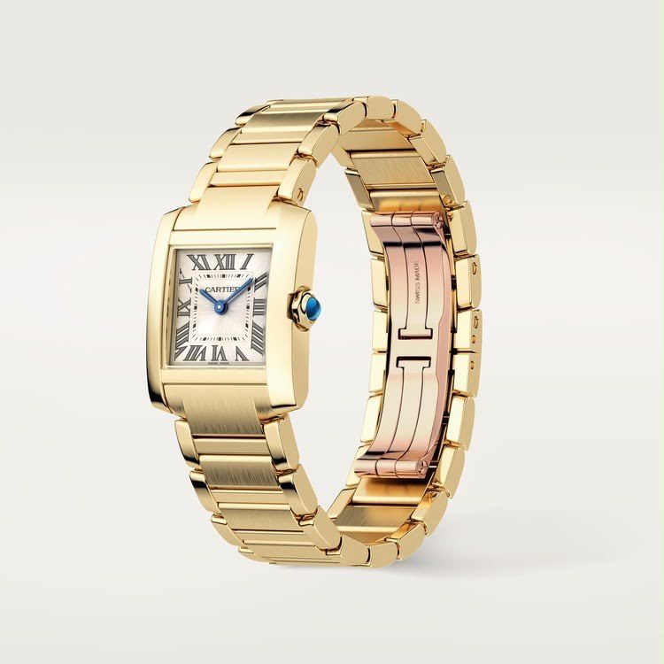 Montre Cartier Tank Française un modèle iconique de la haute horlogerie caractérisé par son bracelet en métal monobloc p (2)