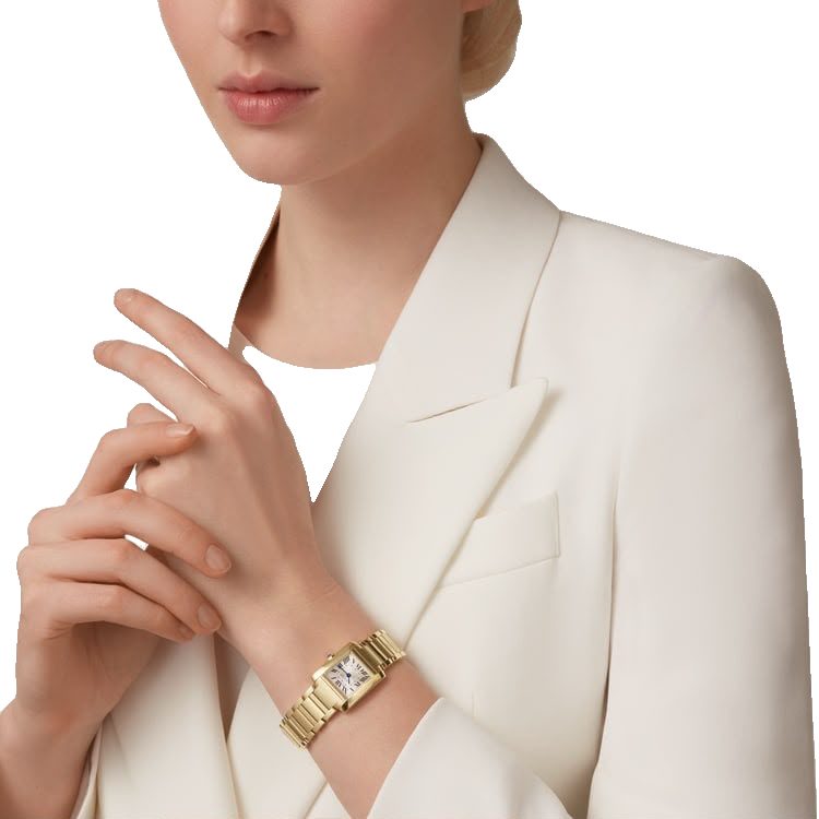 Montre Cartier Tank Française un modèle iconique de la haute horlogerie caractérisé par son bracelet en métal monobloc p